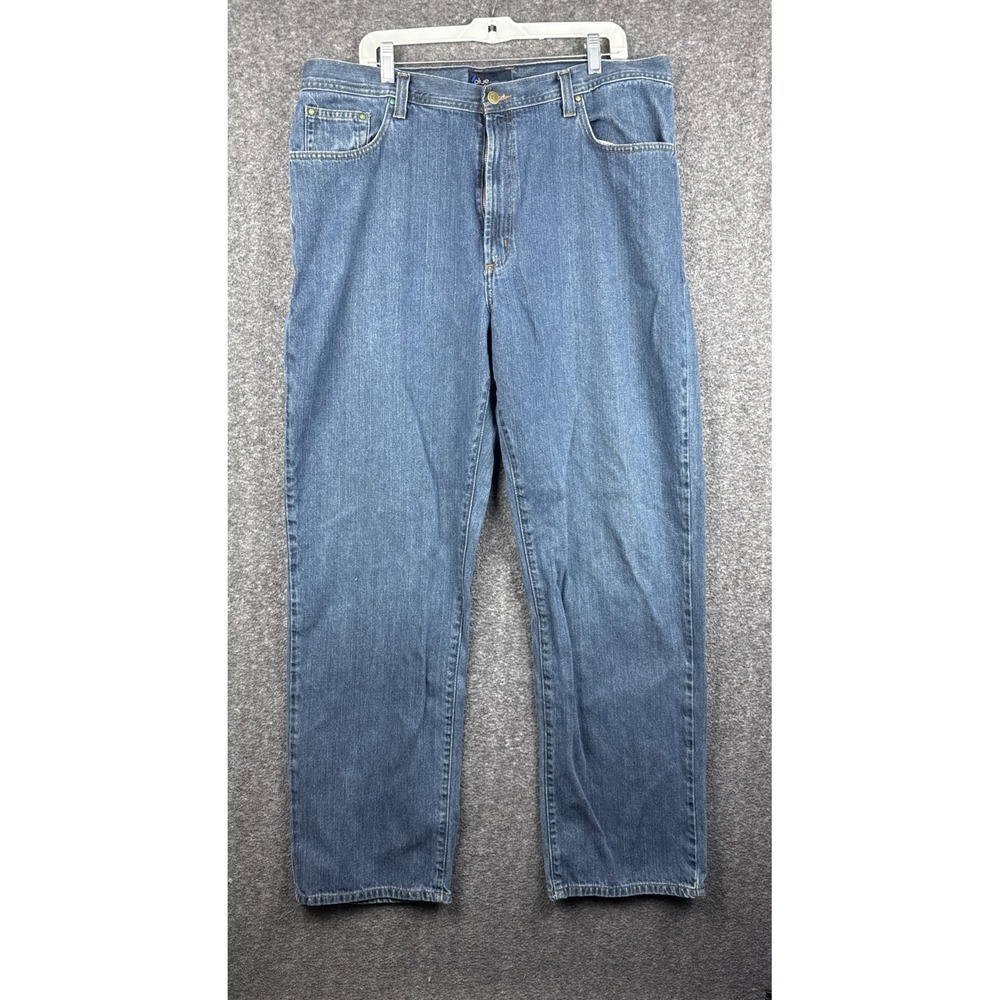 Blue Pronto Uomo Jeans Mens 40x34 Straight Leg 5-Pocket Cotton Denim Blue Work‎